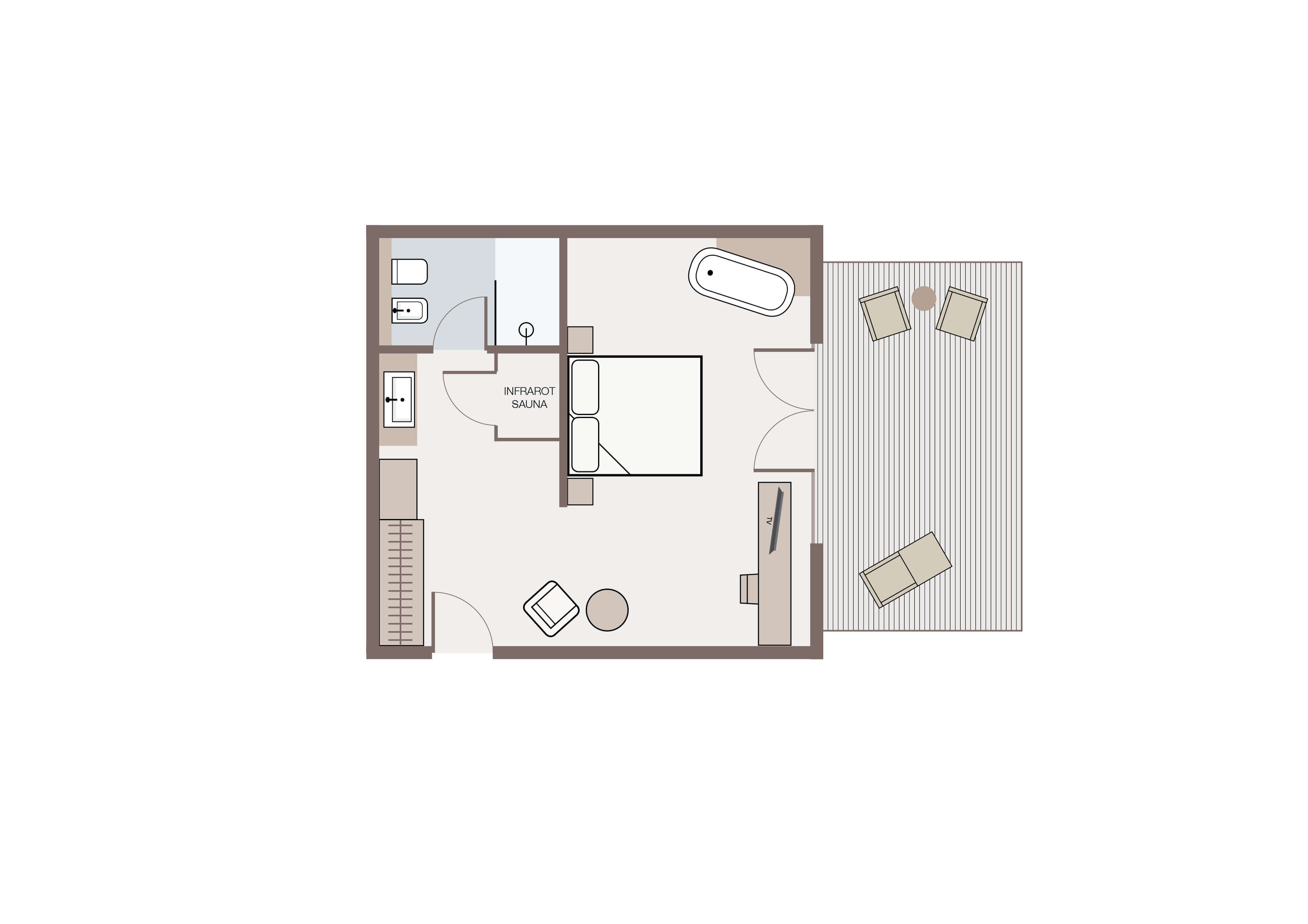 Doppelzimmer Wasser